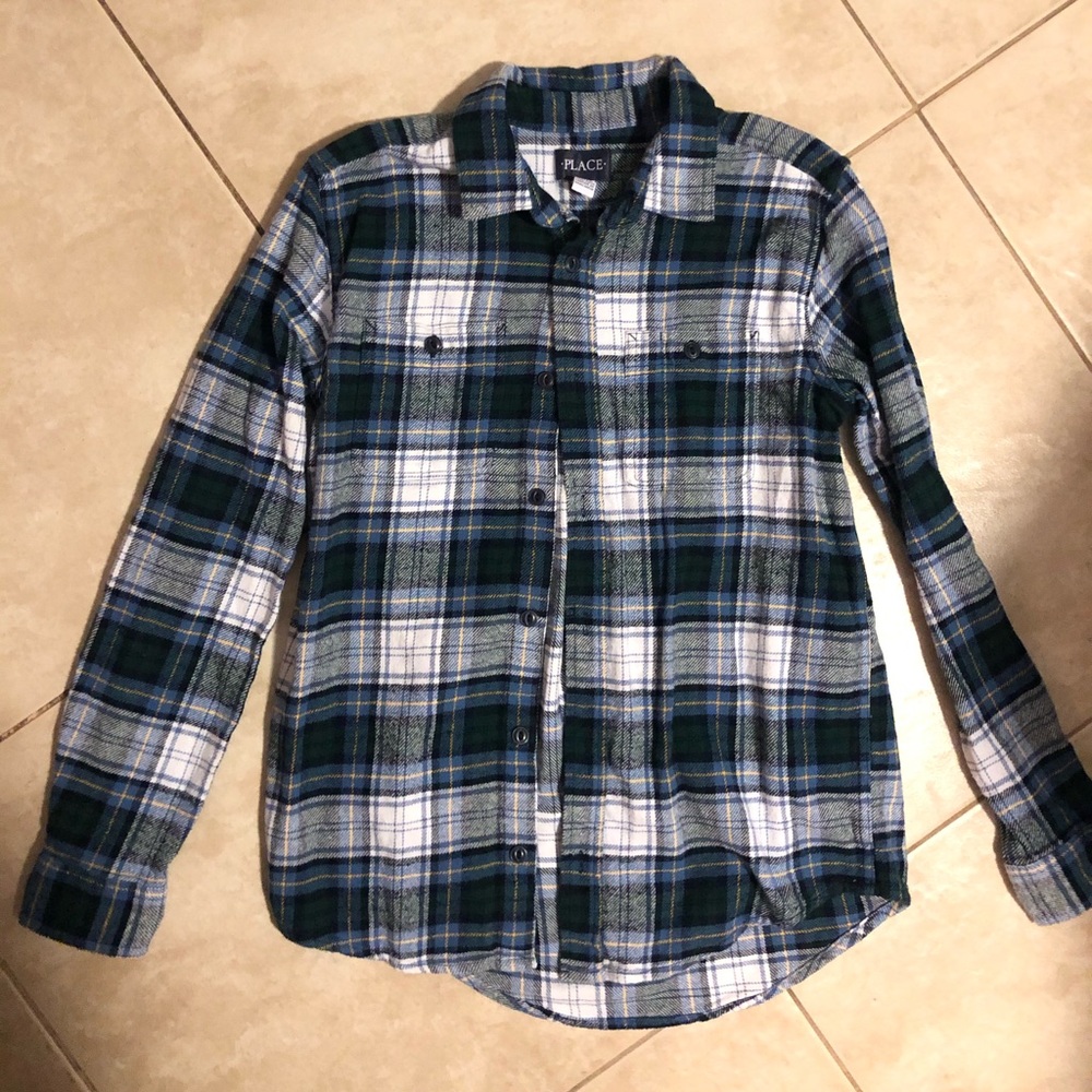 CHILDREN’S PLACE PLAID BOYS BUTTON DOWN